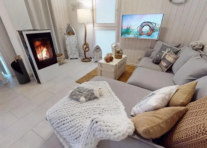 Strandhaus Ruegen - Meerblick, Sauna, Kamin & Whirlpool Tatil Evi Baabe